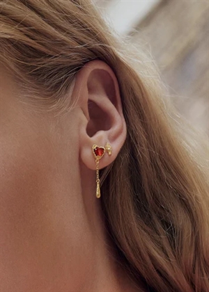 Lady earring Forgyldt Maanesten 